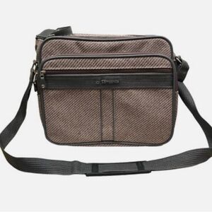 Vintage Samsonite Silhouette 4 Tweed Carry On Bag Travel Luggage Gray Pink 1987